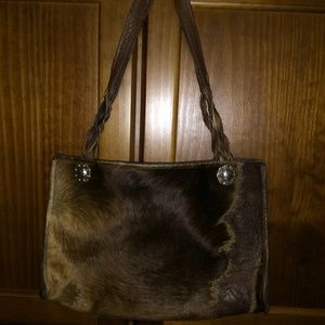 Cowhide Leather Hair on Hide Purse